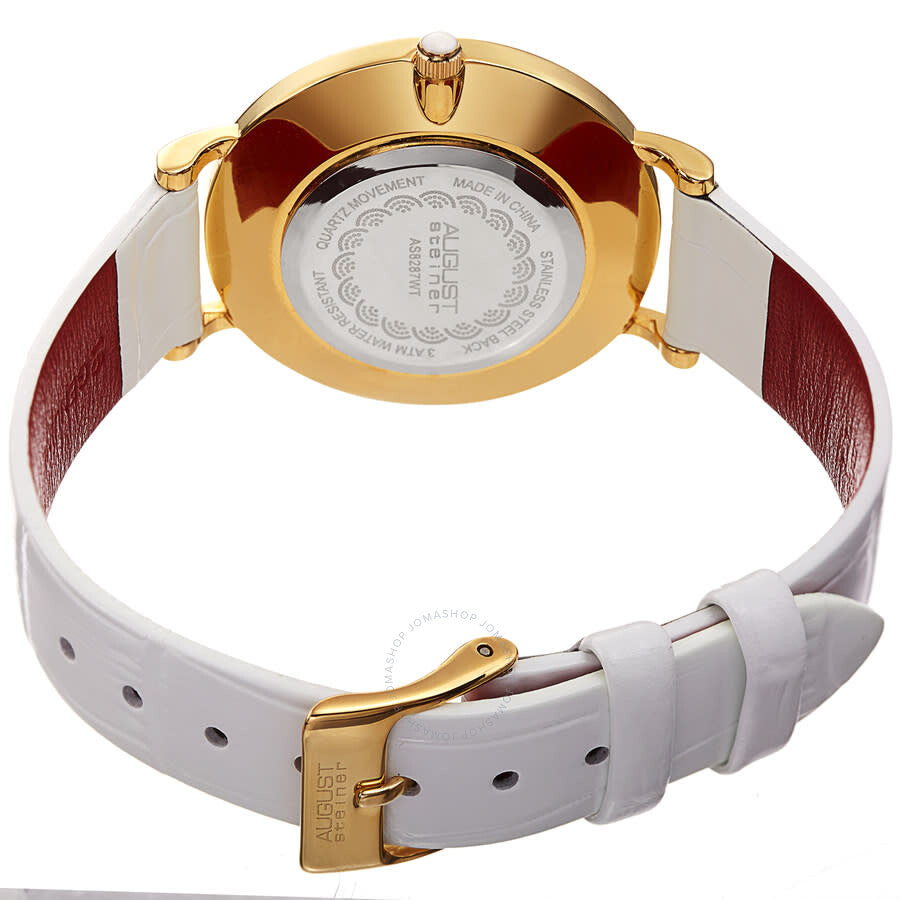 August Steiner Quartz White Dial Ladies Watch AS8287WT - The Watches Men & Co #4