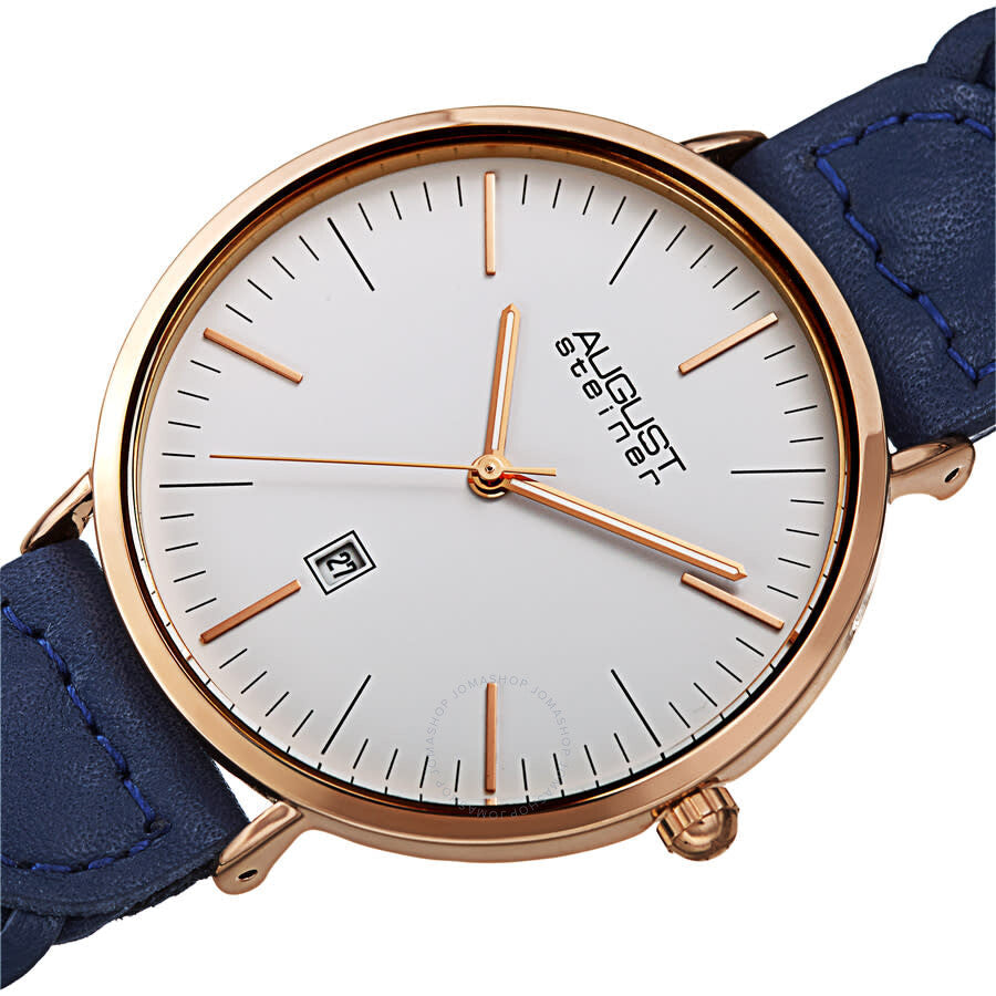 August Steiner Quartz White Dial Men's Watch AS8293RGBU - The Watches Men & Co #2