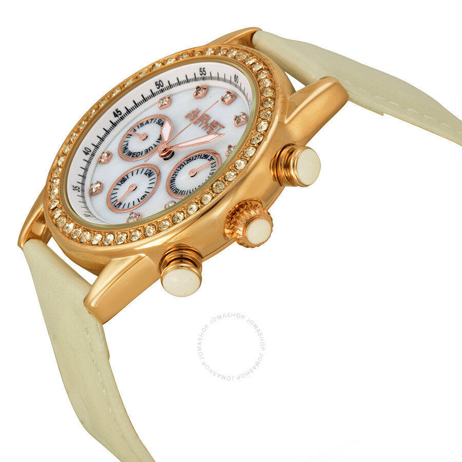 August Steiner Rose Gold-tone Ladies Watch AS8018WT - The Watches Men & Co #2
