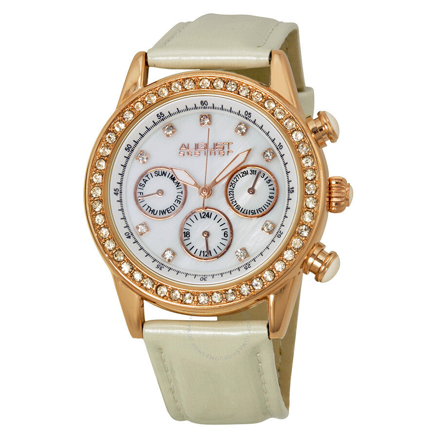 August Steiner Rose Gold-tone Ladies Watch AS8018WT - Dawson Watches