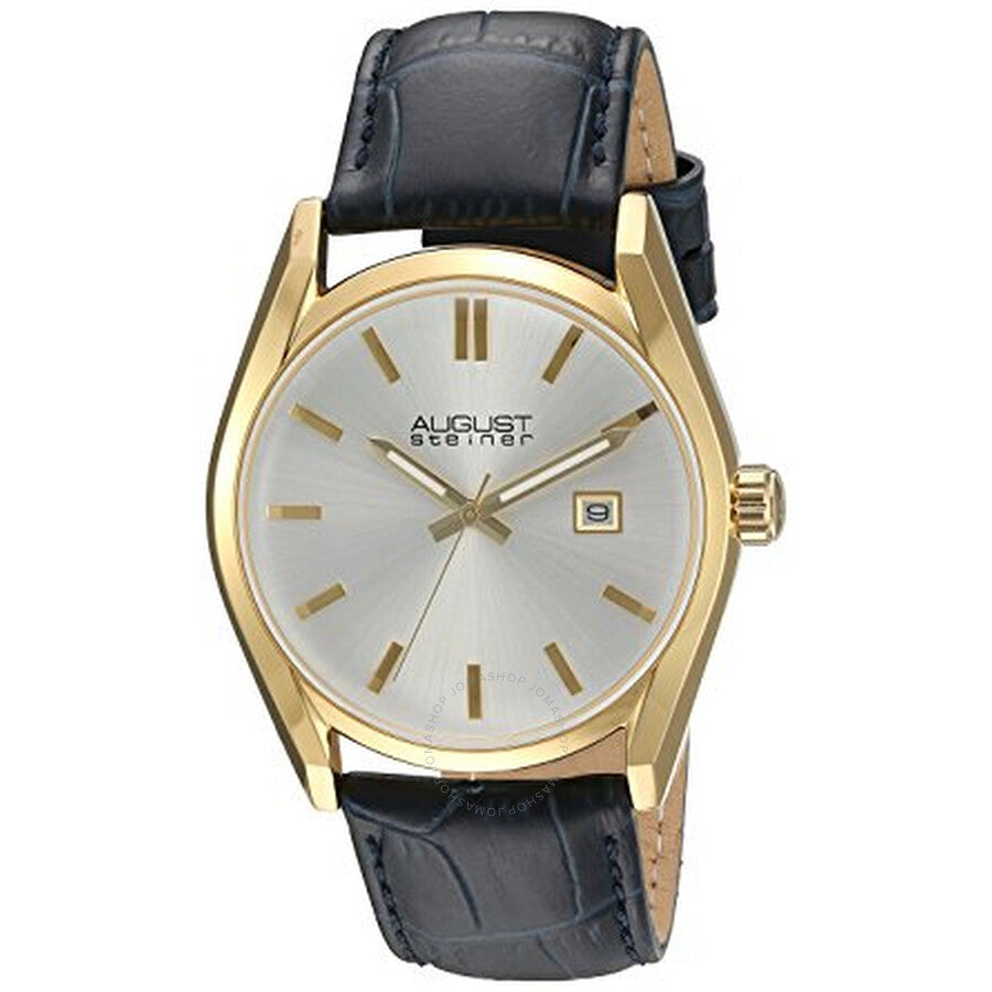 August Steiner Silver Dial Blue Leather Ladies Watch AS8221BU - Dawson Watches