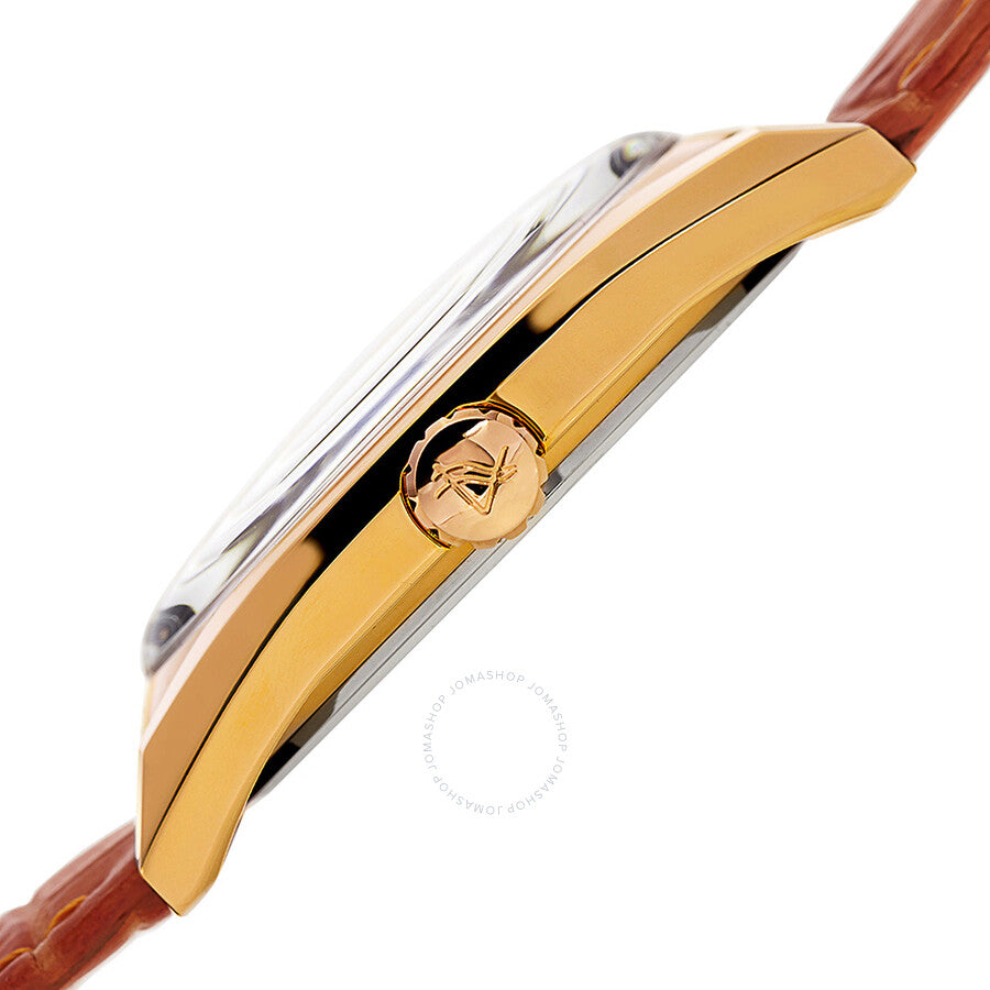 August Steiner Silver Dial Orange Leather Ladies Watch AS8221OR - Dawson Watches #4