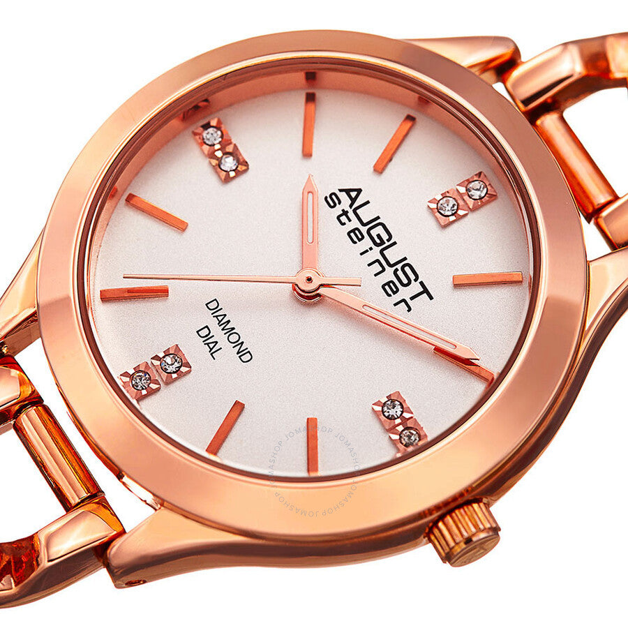 August Steiner Quartz Silver Dial Rose Gold-tone Ladies Watch AS8222RG - Dawson Watches #2