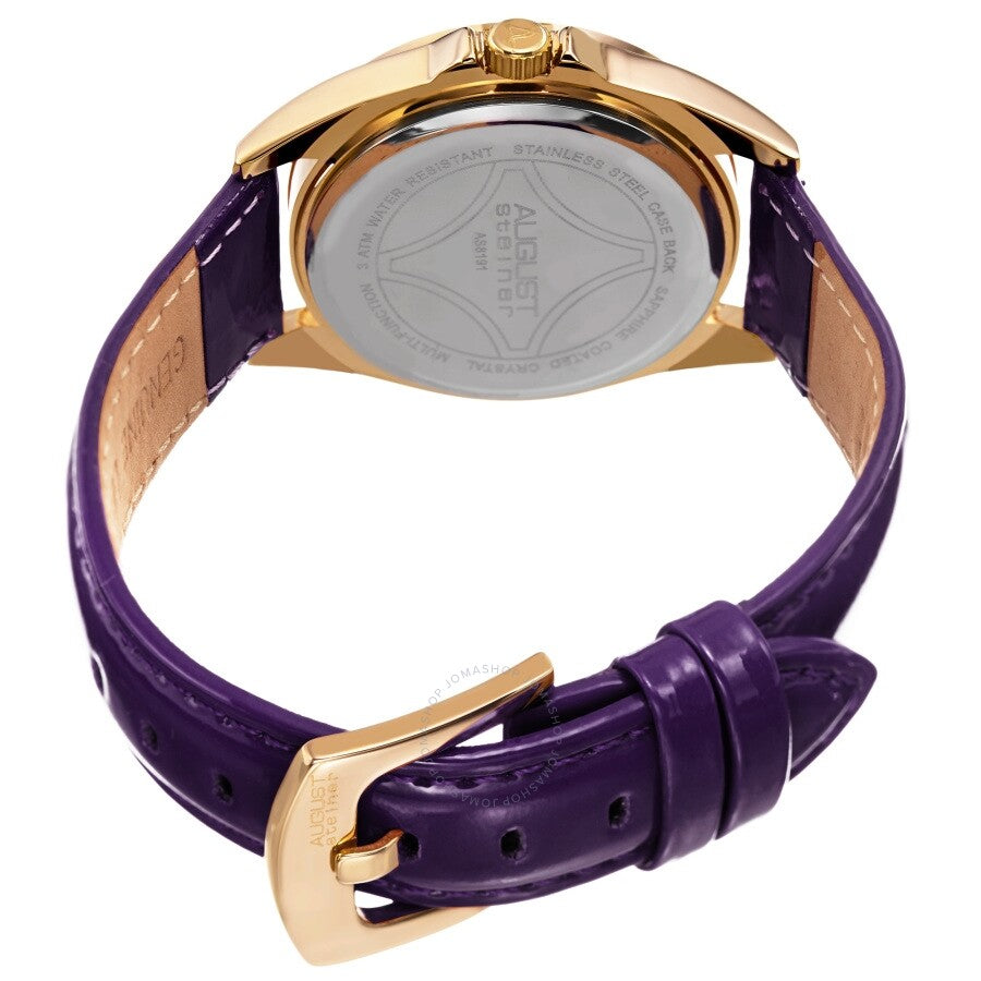 August Steiner Quartz Silver Dial Ladies Watch AS8191PU - Dawson Watches #4