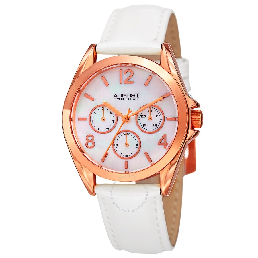 August Steiner Quartz Silver Dial Ladies Watch AS8191WTR - Dawson Watches