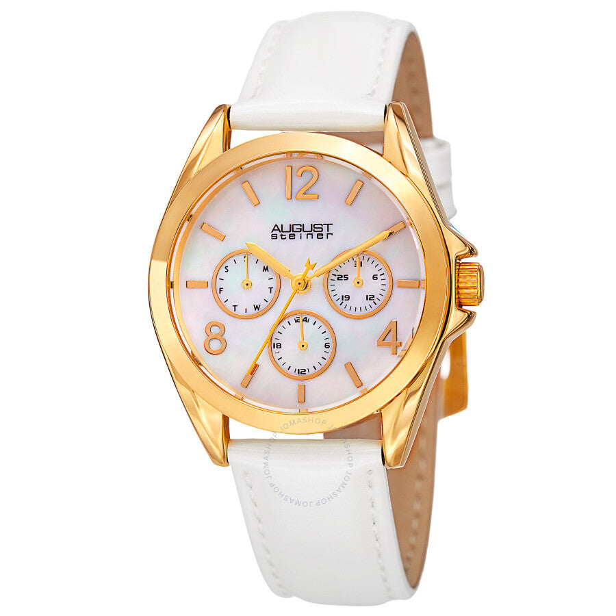 August Steiner Quartz Silver Dial Ladies Watch AS8191YGW - Dawson Watches