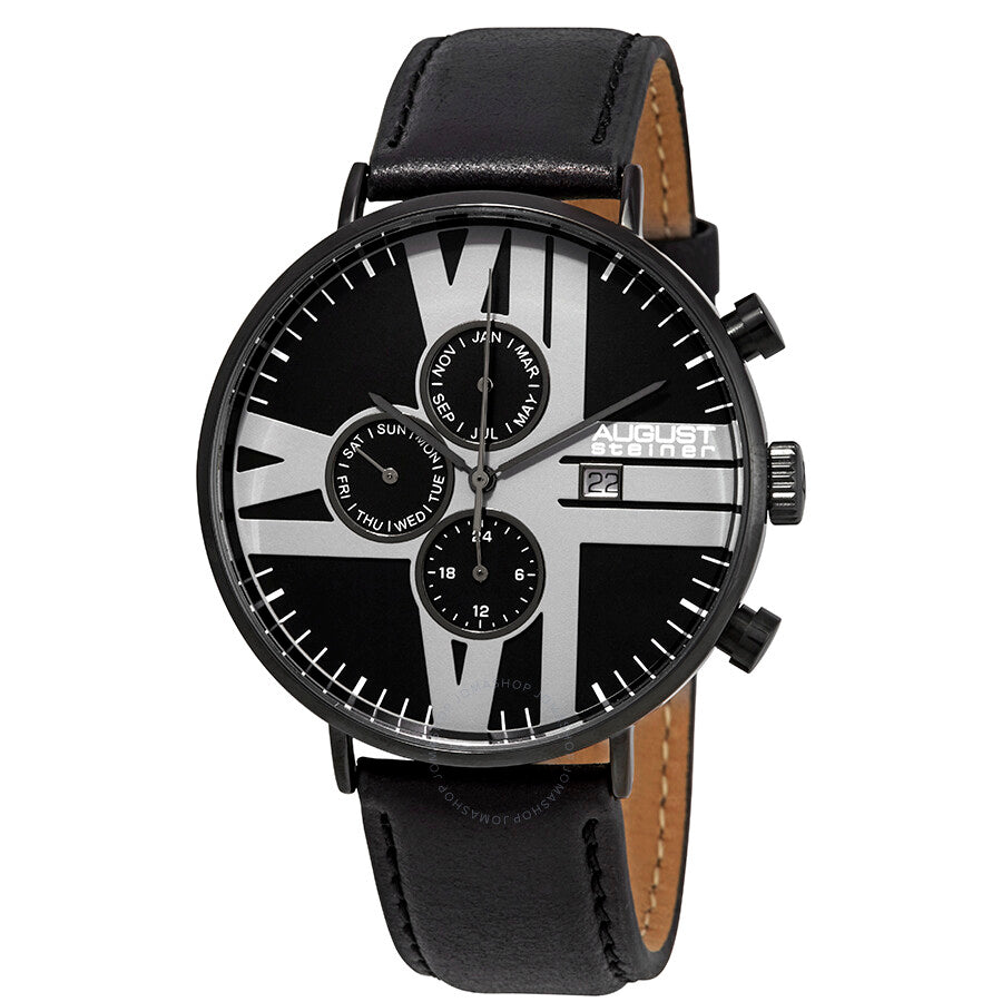August Steiner Urbane Multifunction Black Dial Men's Watch AS8212BK - Dawson Watches