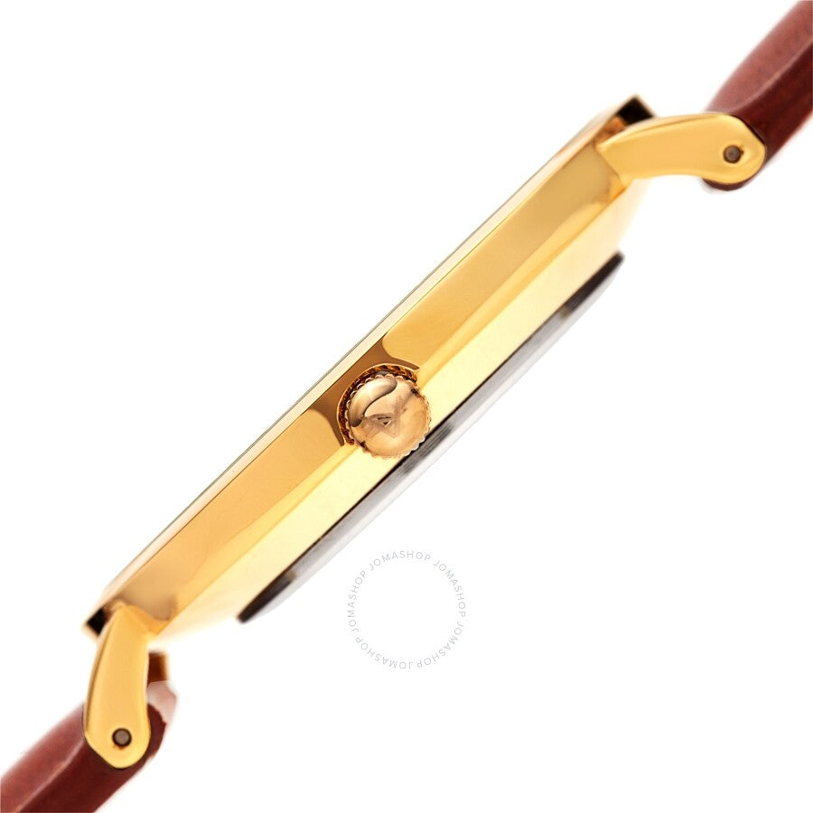 August Steiner Quartz White Dial Brown Leather Ladies Watch AS8247YGBR - Dawson Watches #3
