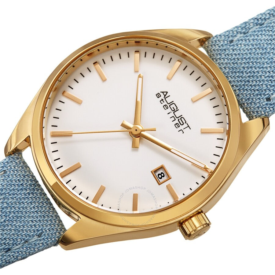 August Steiner Quartz White Dial Ladies Watch AS8266YG - Dawson Watches #2