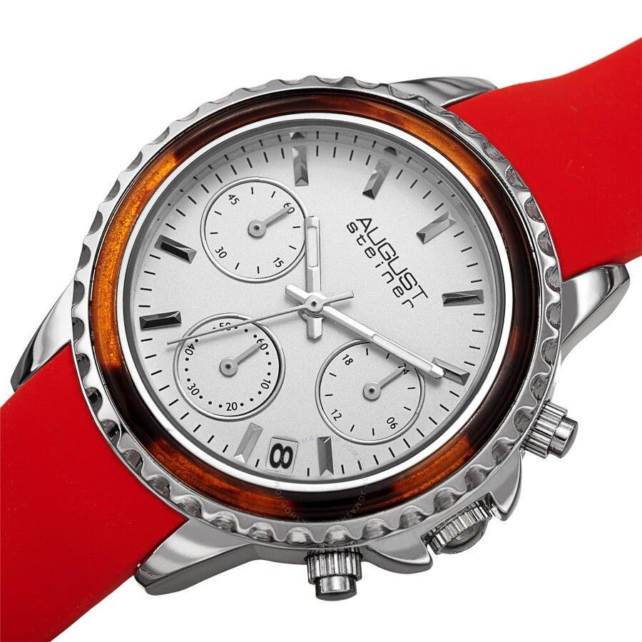 August Steiner Chronograph Quartz White Dial Ladies Watch AS8268RD - Dawson Watches #2