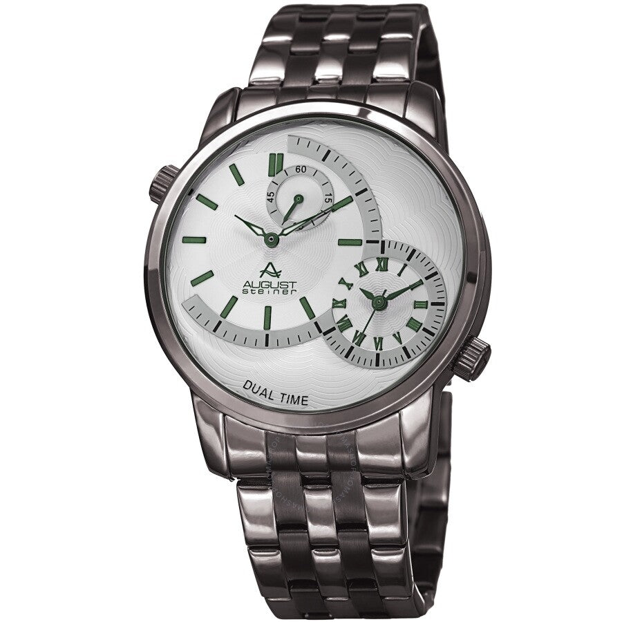 August Steiner Quartz White Dial Stainless Steel Men's Watch AS8210GN - Dawson Watches