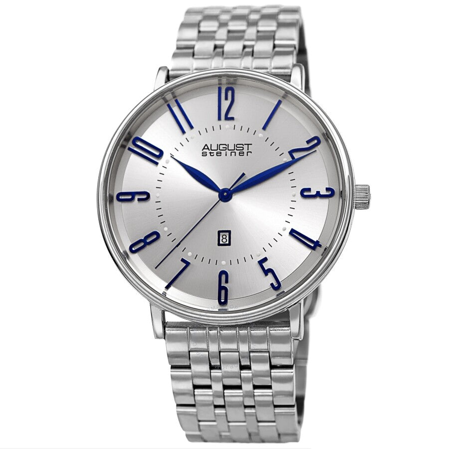 August Steiner Quartz White Dial Men's Watch AS8257SS - Dawson Watches