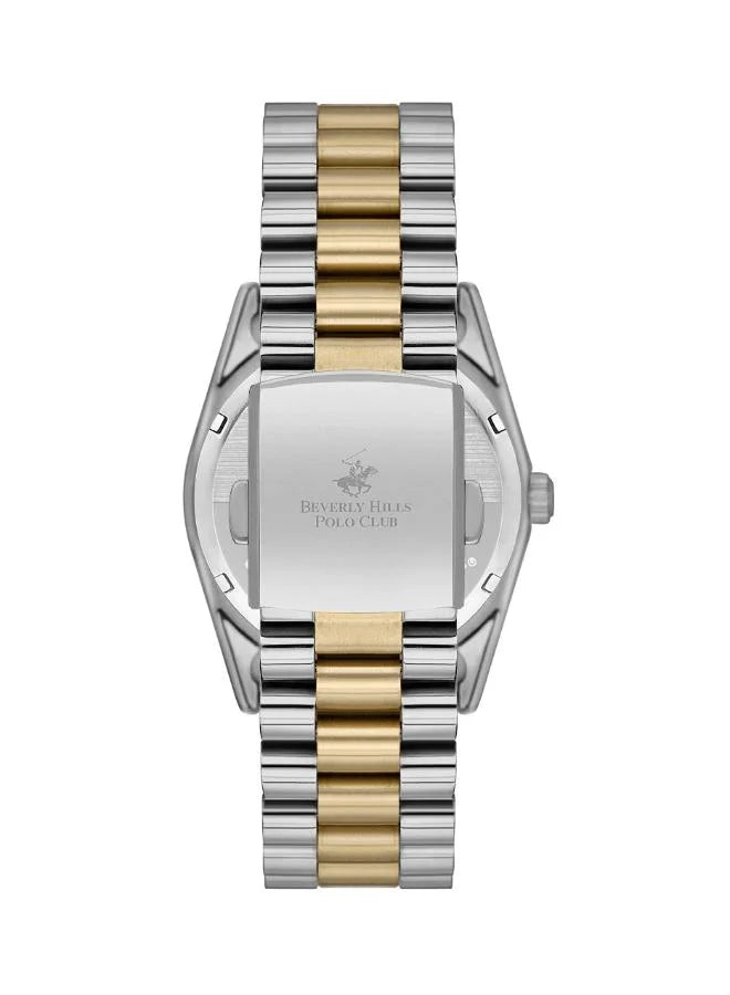 Stainless steel case back engraved with Beverly Hills Polo Club logo