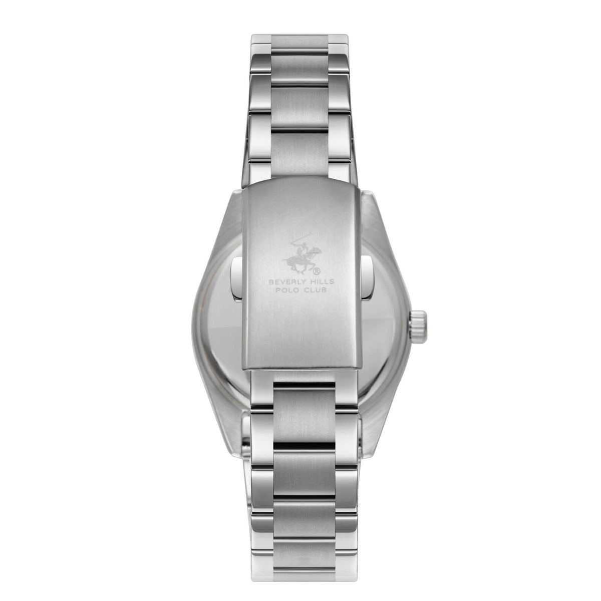 Beverly Hills Polo Club BP3709X.381 watch caseback showing engraved logo