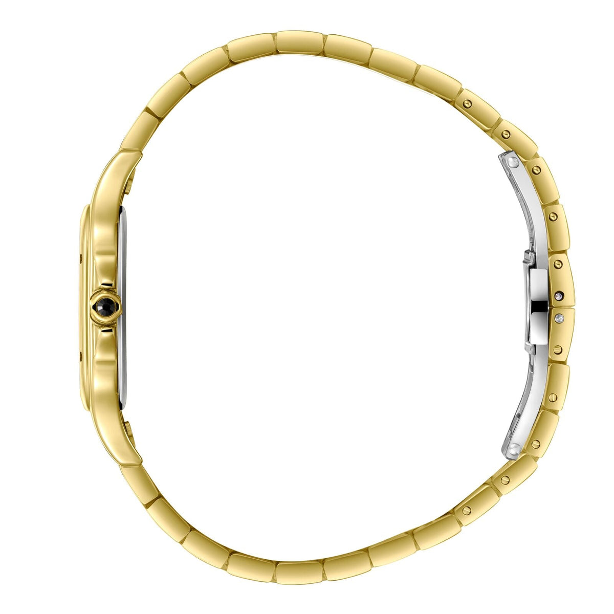 Gold link bracelet strap of Beverly Hills Polo Club square watch