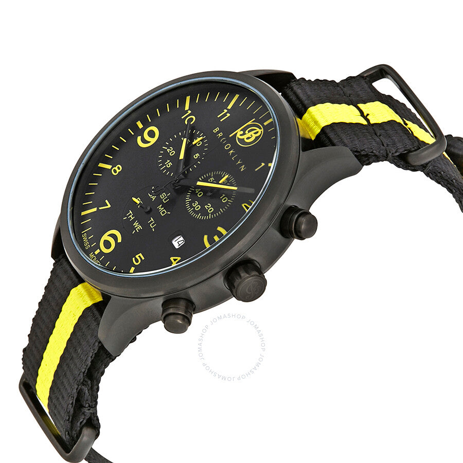 Brooklyn Watch Co. Bedford Brownstone Chronograph Black Dial Men's Watch 309-I-01YA-NSYW - Dawson Watches #2