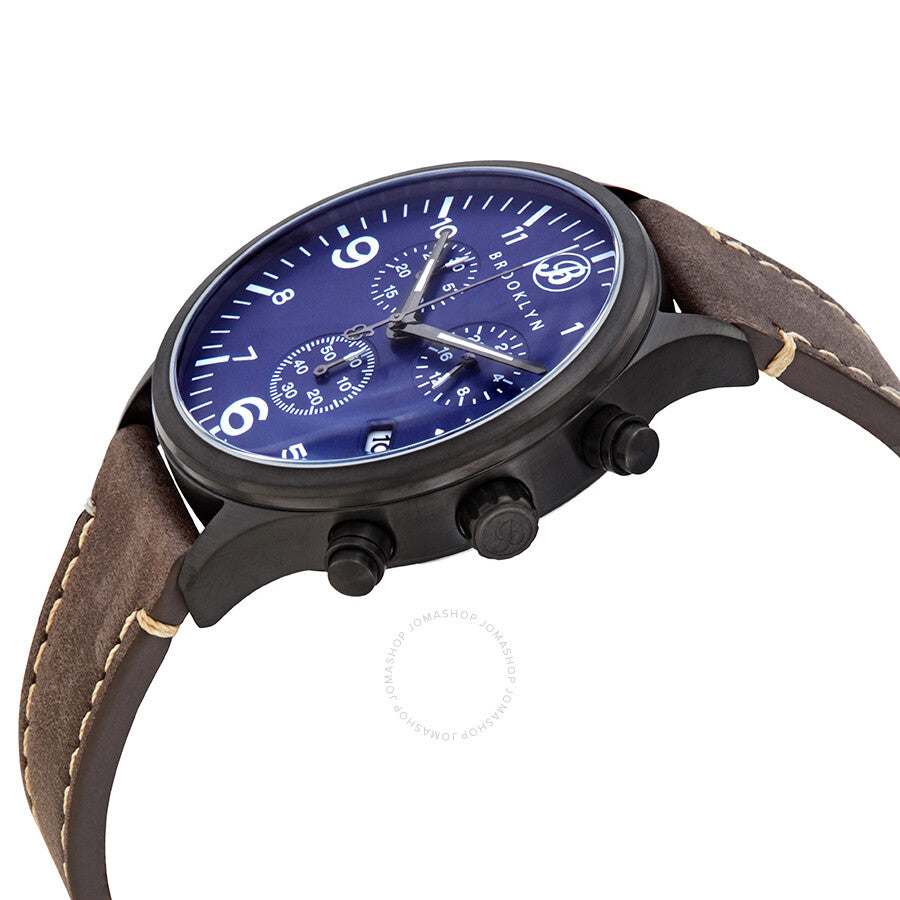 Brooklyn Watch Co. Bedford Brownstone II Quartz Blue Dial Men's Watch 307-BLU-5 - Dawson Watches #2