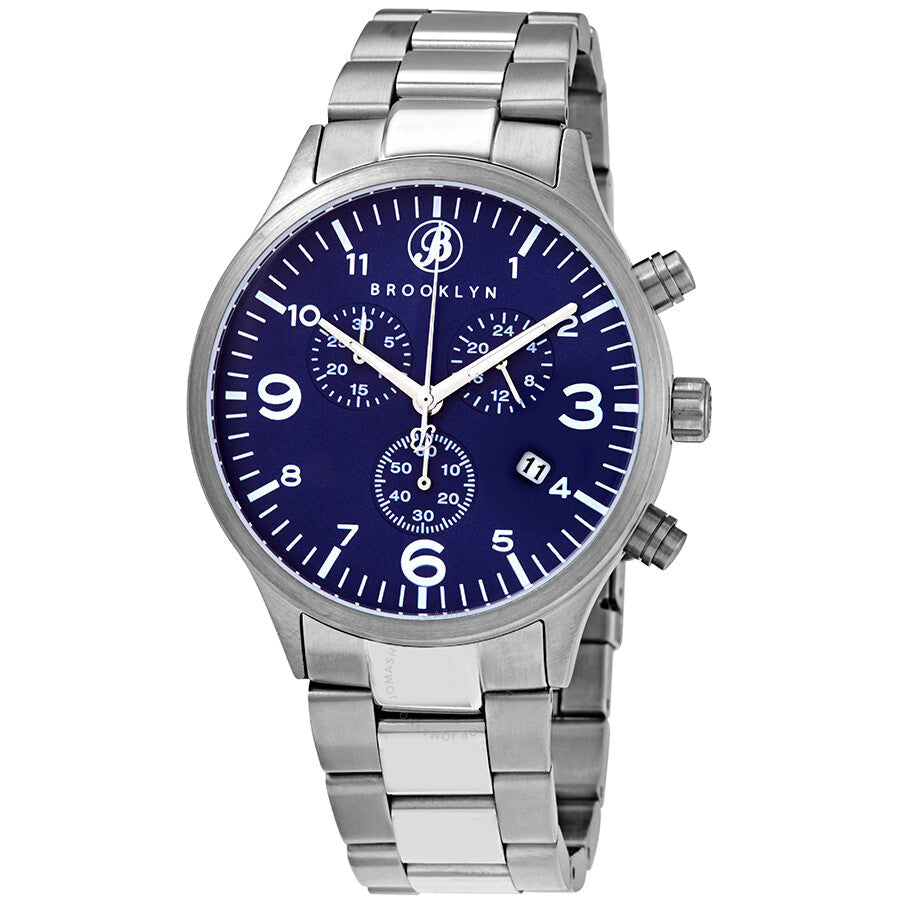 Brooklyn Watch Co. Bedford Brownstone II Quartz Blue Dial Men's Watch 308-BLU-2 - Dawson Watches