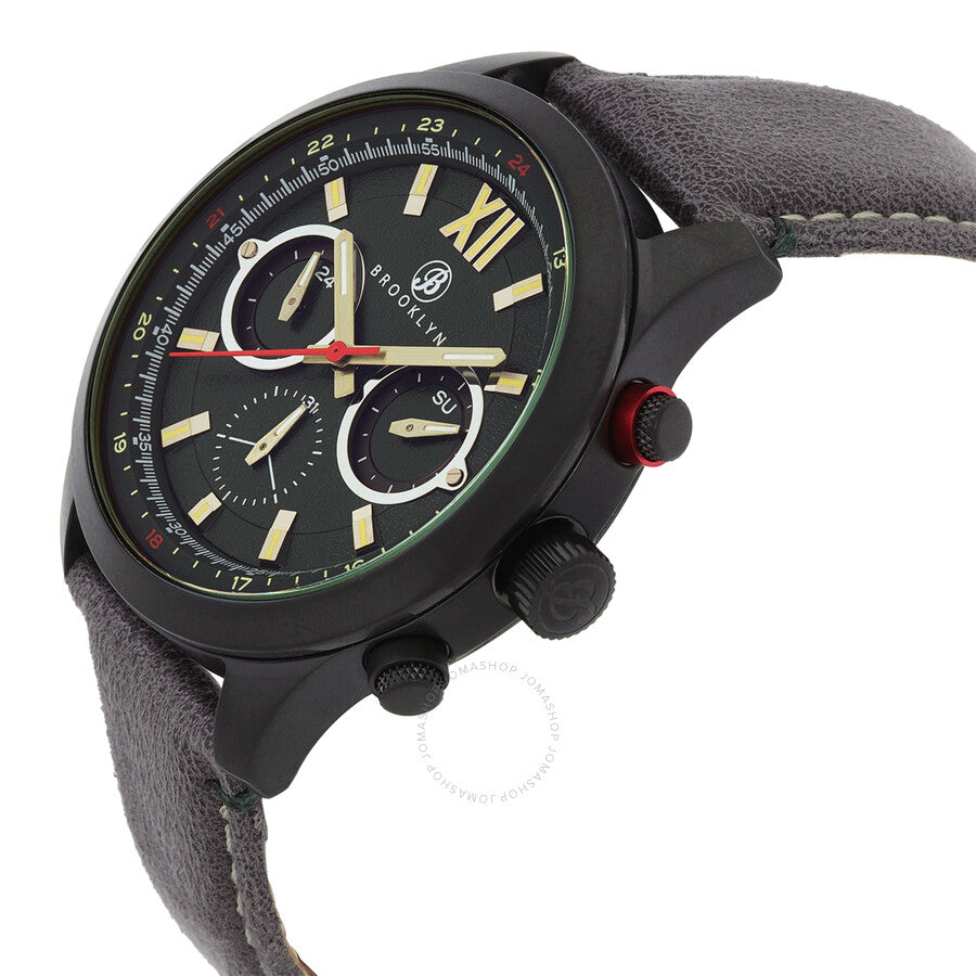Brooklyn Watch Co. Stuyvesant Quartz Green Dial Men's Watch BW-8128-GQ-08-GRY - Dawson Watches #2