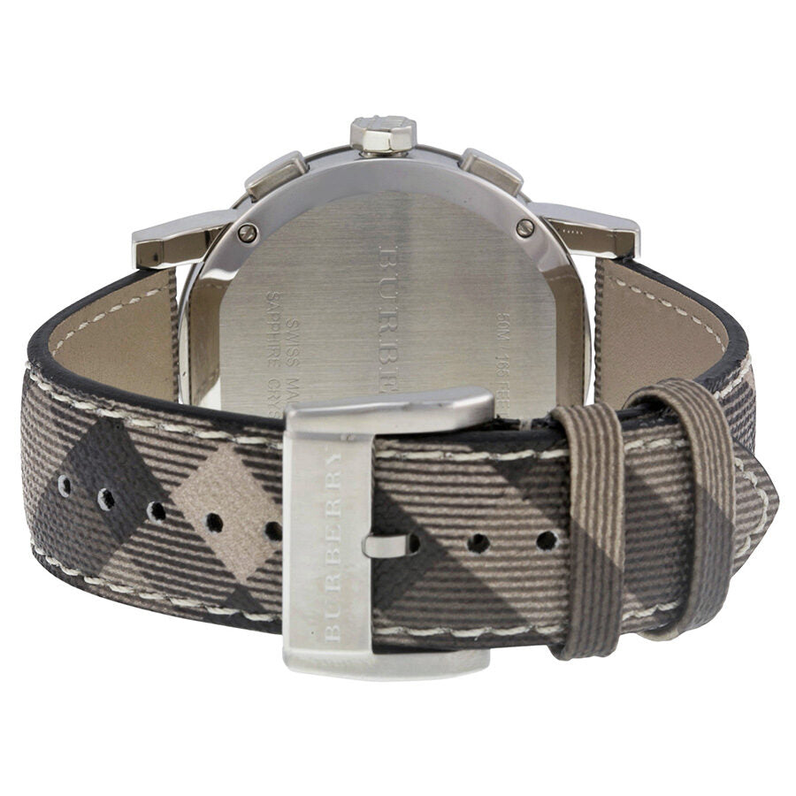 Burberry Brown Impressed Check Dial Check Fabric Strap Men's Watch BU9361 - BigDaddy Watches #3