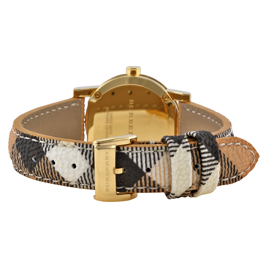 Burberry Champagne Dial Haymarket Check Fabric Ladies Watch Burberry BU9219 - BigDaddy Watches #3