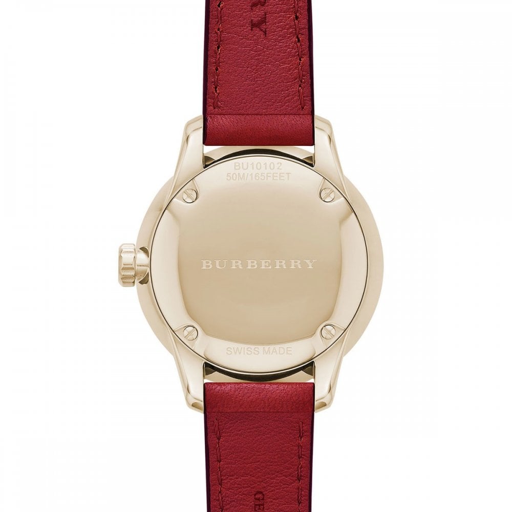 BURBERRY Ladies The Classic Round Leather Strap Women's Watch BU10102 - Dawson Watches #3
