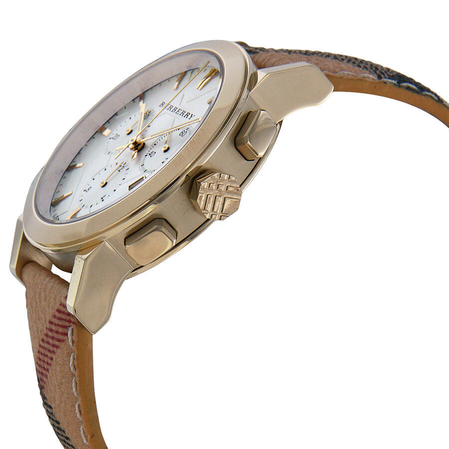 Burberry The City Chronograph White Dial Haymarket Check Unisex Watch BU9752 - BigDaddy Watches #2