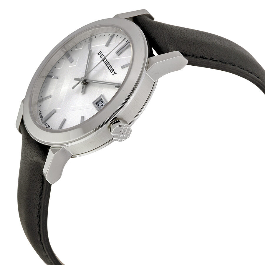 Burberry The City Silver Dial Black Leather Men's Watch BU9008 - BigDaddy Watches #2