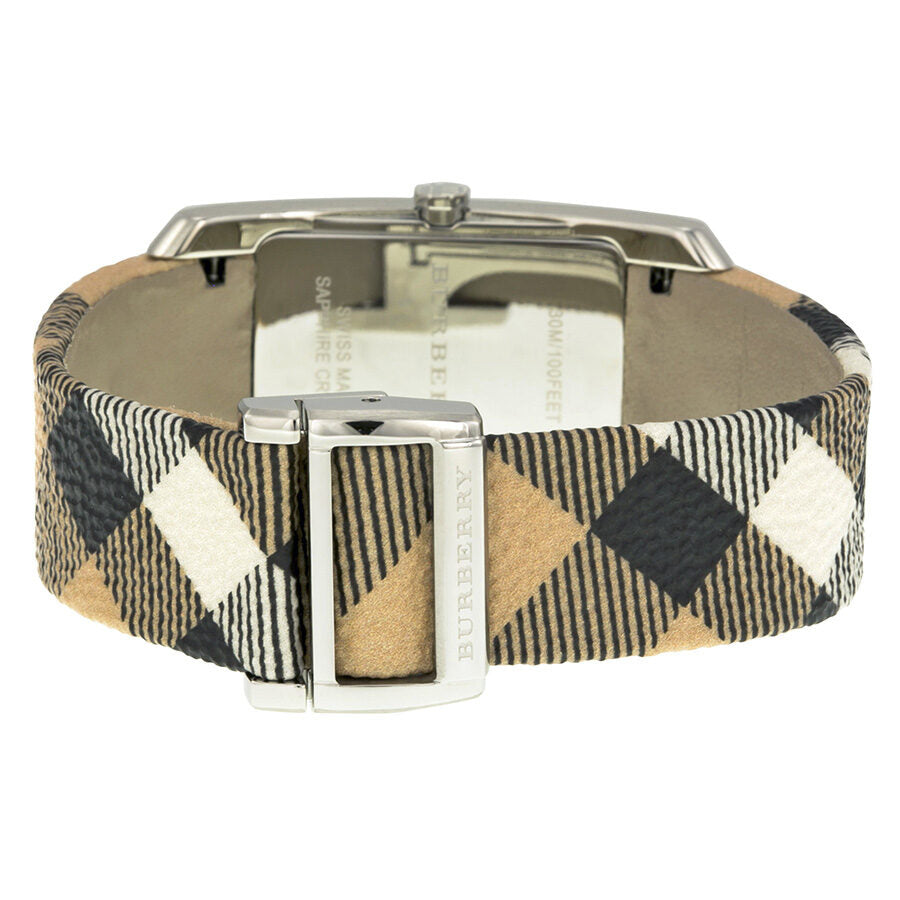 Burberry The Pioneer Silver Check-stamped Dial Haymarket Check Ladies Watch BU9406 - BigDaddy Watches #3