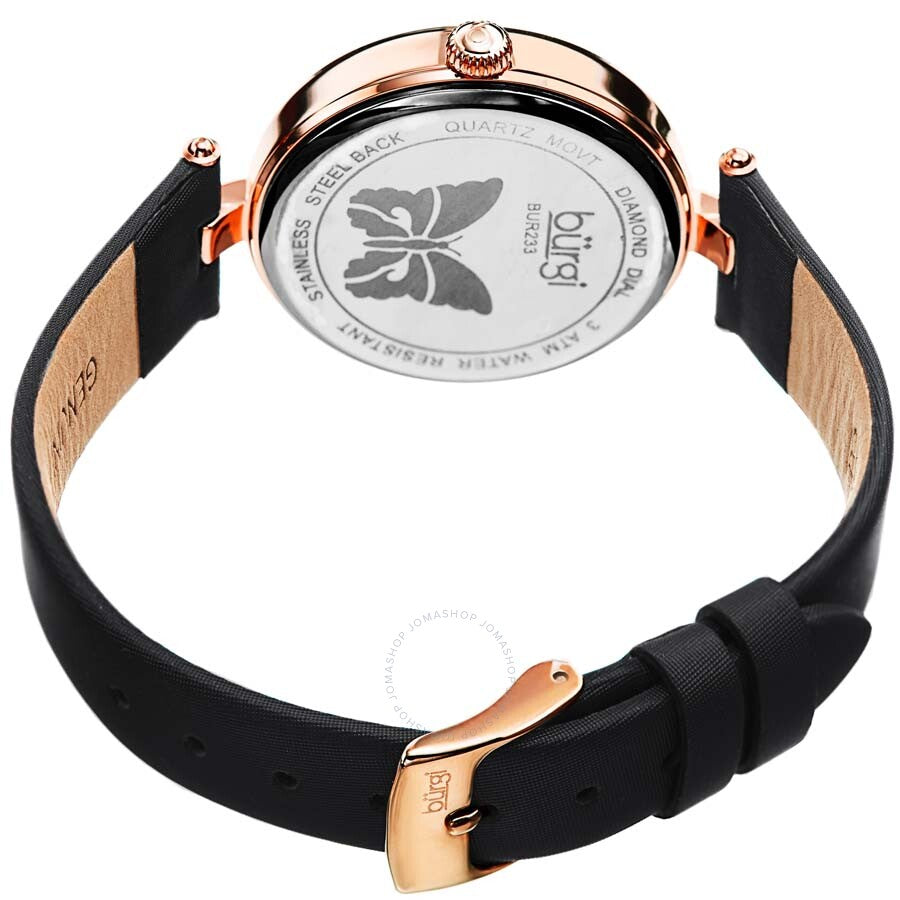 Burgi Pretty Butterfly Diamond Black Dial Ladies Watch BUR233RGBK - Dawson Watches #4