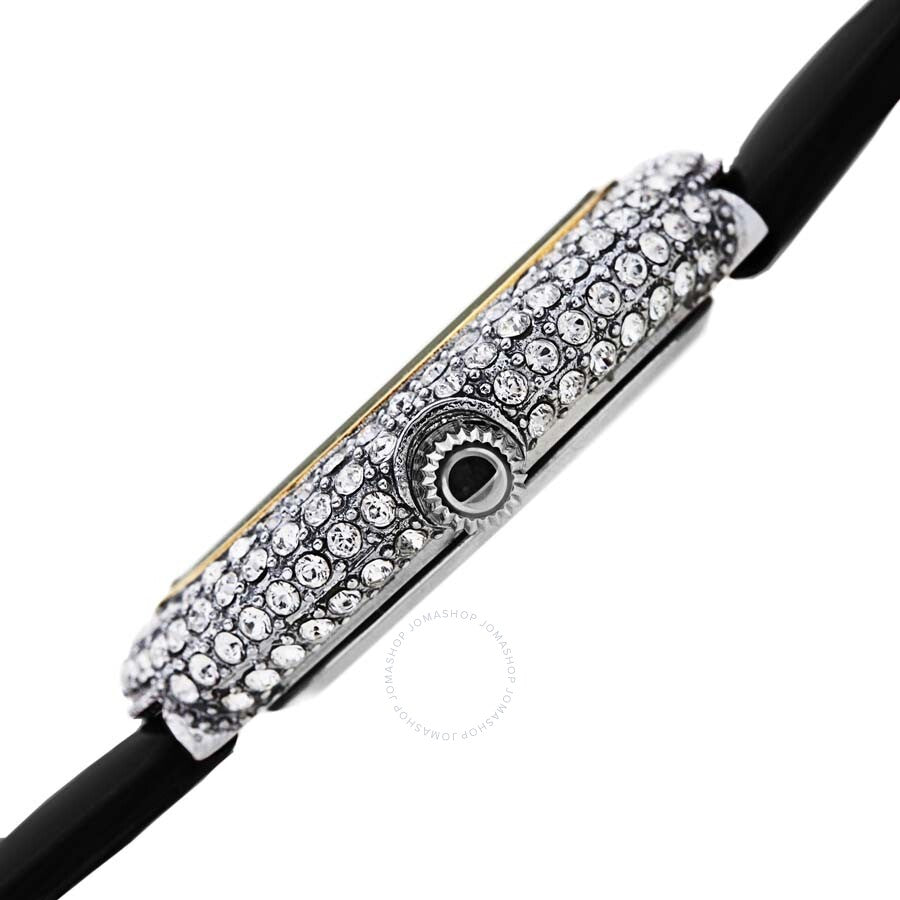 Burgi Crystal Black Dial Black Leather Ladies Watch BUR234BK - Dawson Watches #3