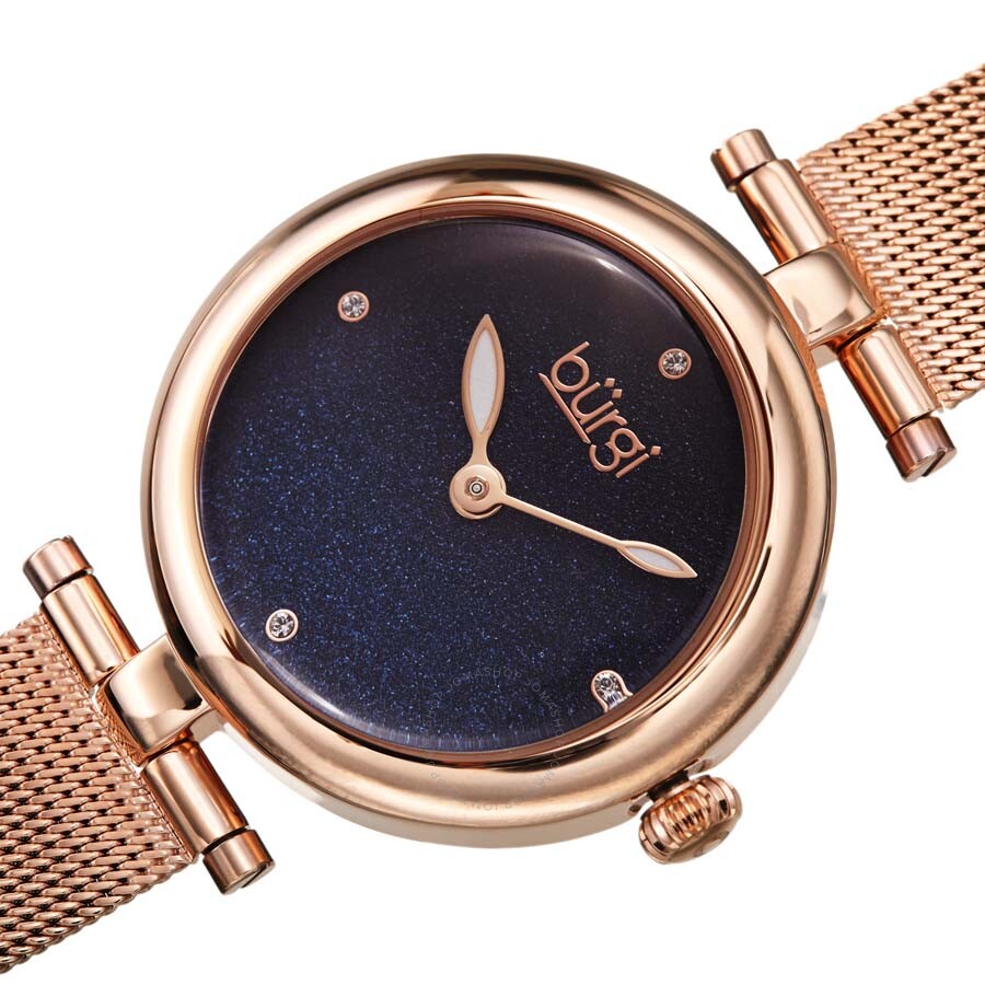 Burgi Blue Dial Rose Gold-tone Ladies Watch BUR231RGBU - Dawson Watches #2