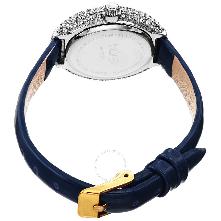 Burgi Crystal Blue Dial Blue leather Ladies Watch BUR234BU - Dawson Watches #4