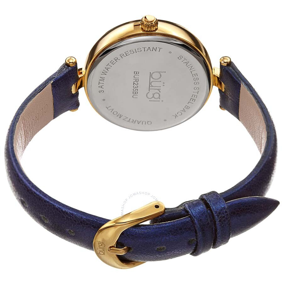 Burgi Crystal Blue Dial Ladies Watch BUR235BU - Dawson Watches #4