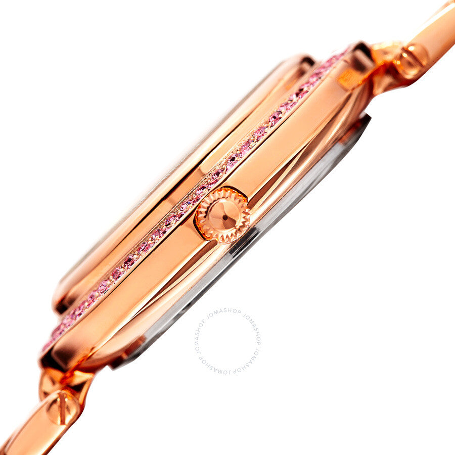 Burgi Flower Marker Diamond Crystal Silver Dial Ladies Watch BUR179RG - Dawson Watches #3