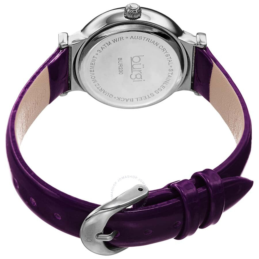 Burgi Swarovski Crystals Quartz Silver Dial Ladies Watch BUR230PU - Dawson Watches #4