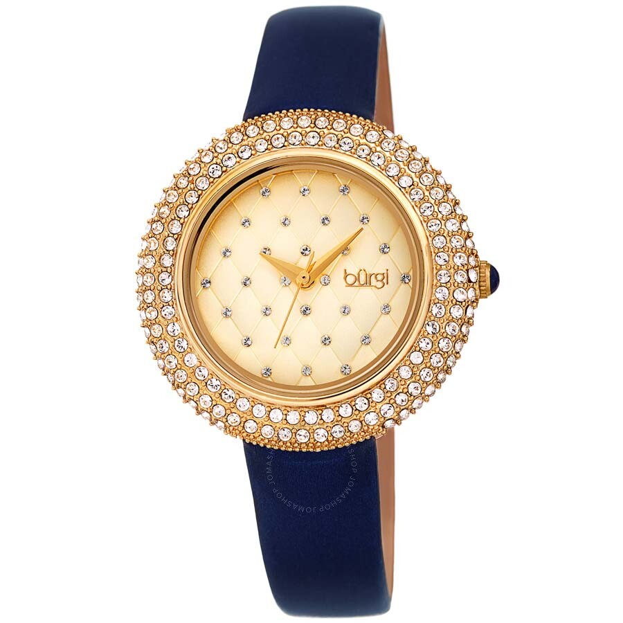 Burgi Ladies Argyle Dial Swarovski Crystal Glamor Strap Watch - Dawson Watches