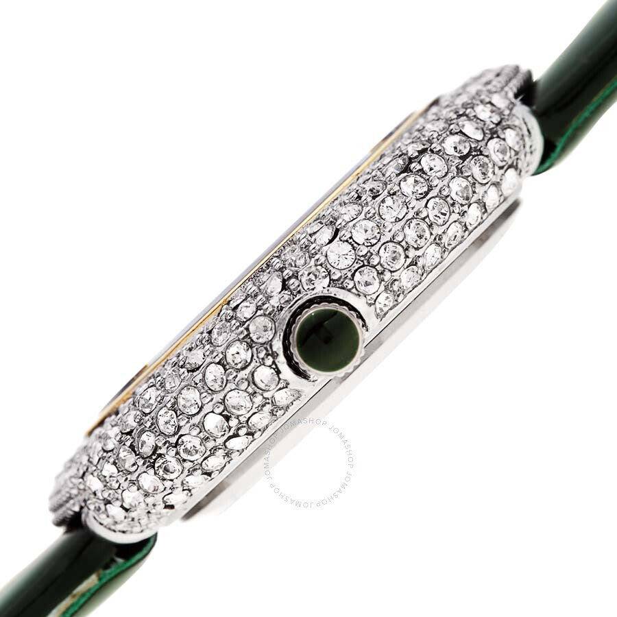 Burgi Diamond Crystal Green Dial Green Leather Ladies Watch BUR199GN - Dawson Watches #3