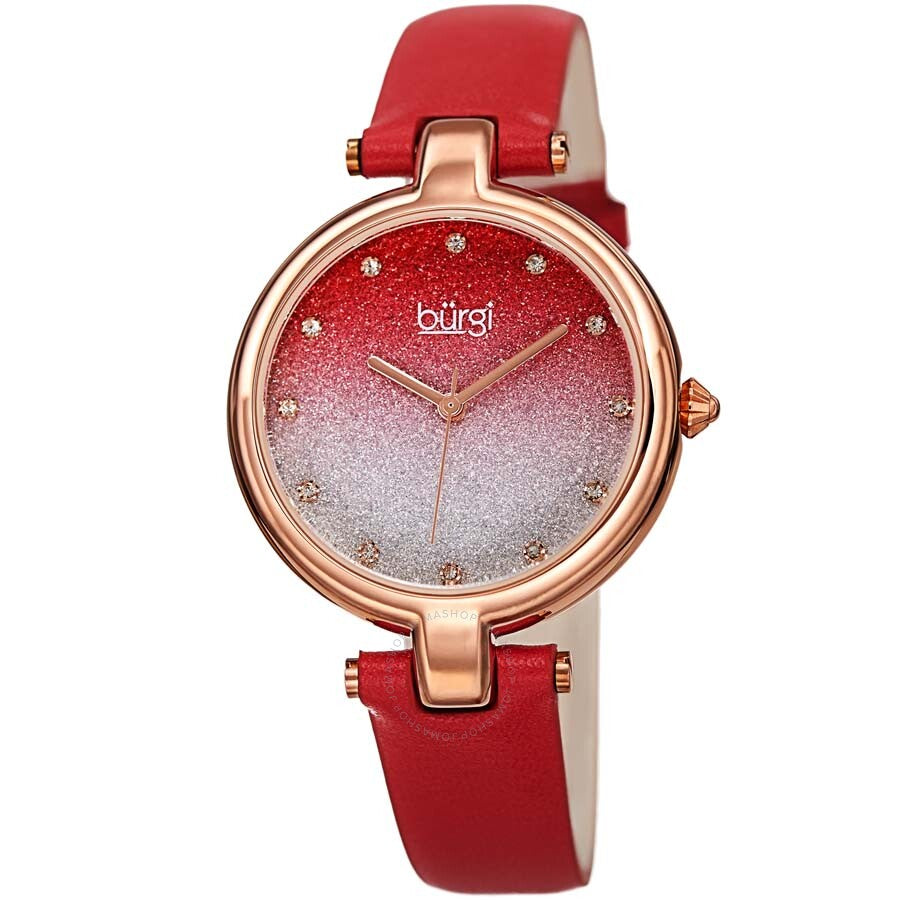 Burgi Glitter Ombre Swarovski Crystal Dial Ladies Watch - Dawson Watches