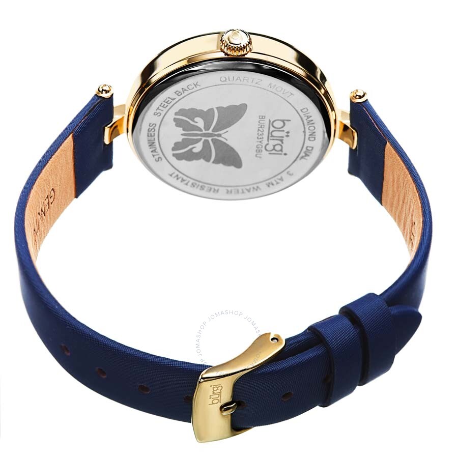 Burgi Pretty Butterfly Quartz Diamond Ladies Watch BUR233YGBU - Dawson Watches #4