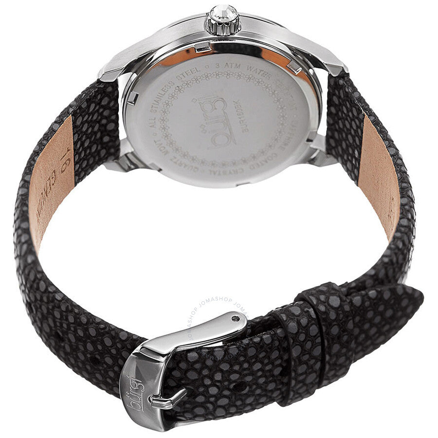 Burgi Mother Of Pearl Dial Ladies Black Polka Dot Leather Watch BUR160BK - Dawson Watches #3