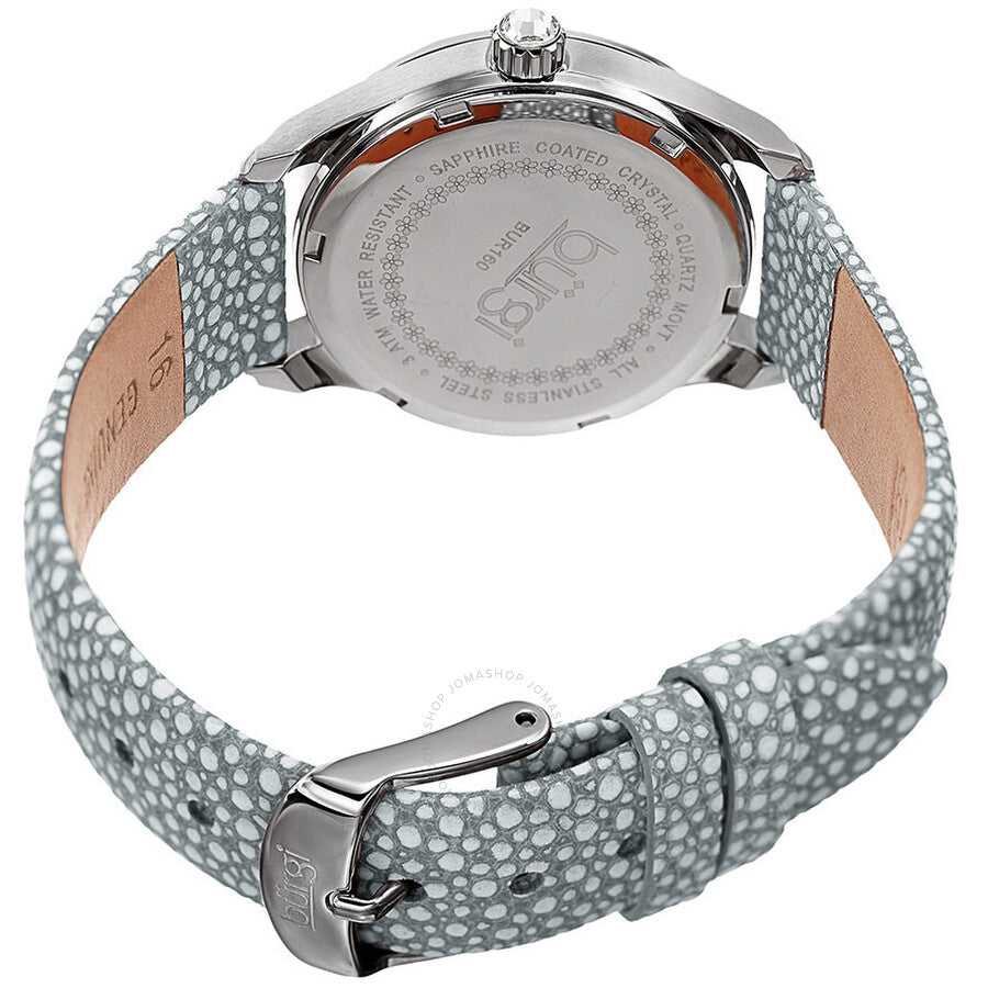 Burgi Mother Of Pearl Dial Ladies Grey Polka Dot Watch BUR160GY - Dawson Watches #3