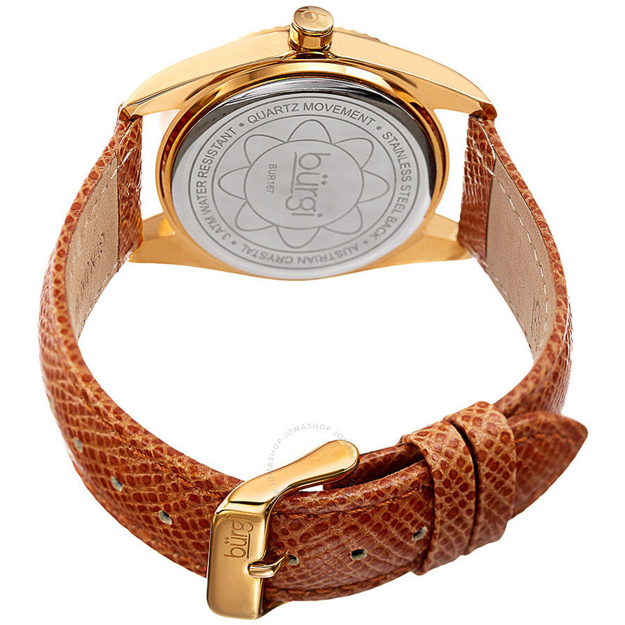 Burgi Quartz Crystal Mother of Pearl Dial Ladies Watch BUR167TN - Dawson Watches #3