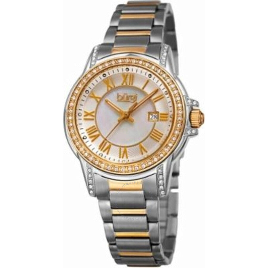 Burgi Quartz Crystal Mother of Pearl Dial Ladies Watch BUR168TTG - Dawson Watches