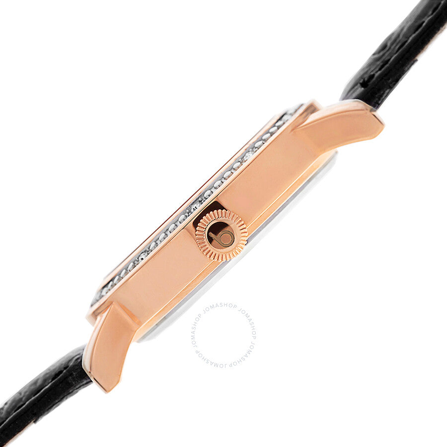 Burgi Mother of Pearl Pattern Dial Black Leather Ladies Watch BUR096RG - Dawson Watches #4