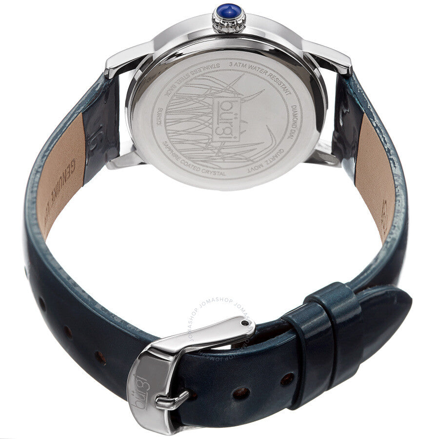Burgi Pattern Quartz Diamond White Dial Ladies Watch BUR173BU - The Watches Men & Co #4