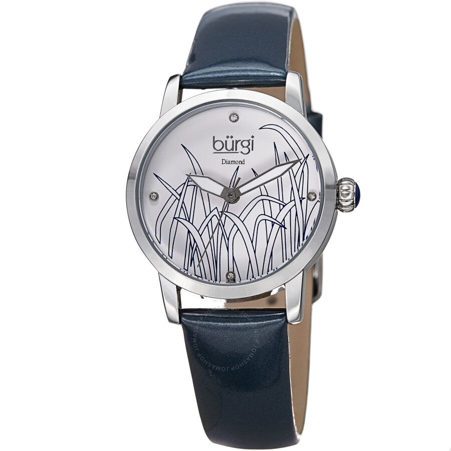 Burgi Pattern Quartz Diamond White Dial Ladies Watch BUR173BU - Dawson Watches