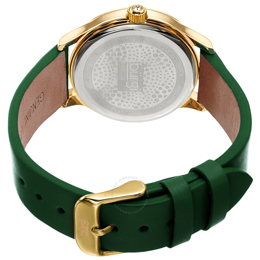 Burgi Pebble Style Quartz Green Dial Ladies Watch BUR238GN - The Watches Men & Co #4