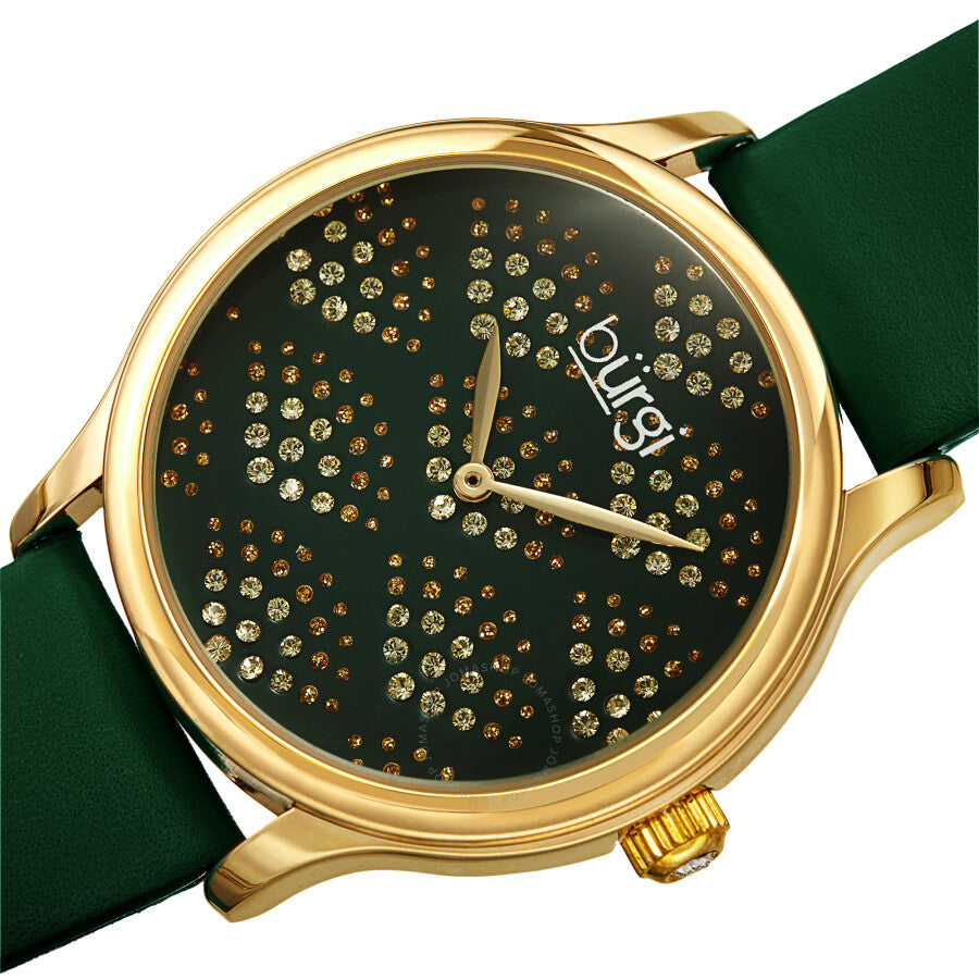 Burgi Pebble Style Quartz Green Dial Ladies Watch BUR238GN - Dawson Watches #2