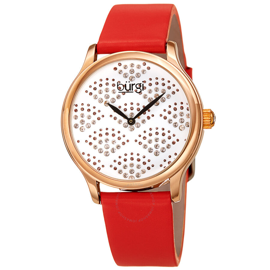 Burgi Pebble Style Quartz White Dial Ladies Watch BUR238RD - Dawson Watches